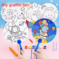 Mini-ventilateur éducatif à thème spatial astronaute, à personnaliser soi-même, pour enfants de maternelle et élèves du primaire, à peindre à la main