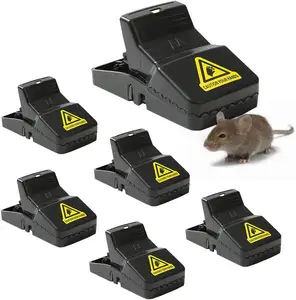 Piège à souris en plastique réutilisable 6pk, piège à rat pour l'intérieur et l'extérieur