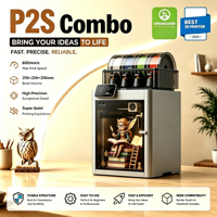 Version Internationale Imprimante 3D FDM Combo P2S en Bambou EU/UK, Nouveau Modèle 2026, Débloquée Internationalement, Impression Haute Vitesse, Vente en Gros