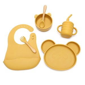 Juego de Platos y Tazones de Silicona de Grado Alimenticio con Diseño de Animales de Dibujos Animados, Libre de BPA, OEM/ODM - Product Image 4