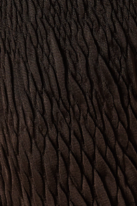 Dark Brown Crinkle Knit Maxi Dress Long Sleeve Deep V-Neck Double Front Slits Textured Bodycon Dress for <strong>Women</strong> - Product Image 4