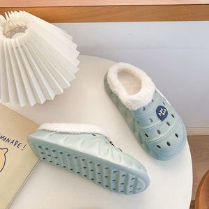 <span class=keywords><strong>Sabot</strong></span> d'hiver en fourrure noire unisexe, chaussures de <span class=keywords><strong>jardin</strong></span>, pour hommes et femmes, vente en gros, nouvelle collection 2021 - Product Image 4