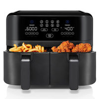 Friteuse à Air Double Zone à Grande Capacité avec Four Intégré, Friteuse Électrique Numérique 5,5L 6L 7L 9L 10L