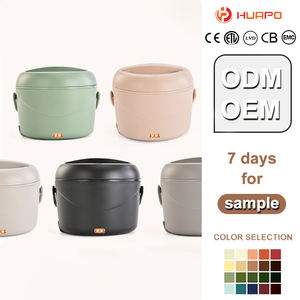 Lonchera Eléctrica Portátil para Auto, Oficina y Hogar, Calentador de Alimentos Redondo de 1.2L con Interior de Acero Inoxidable Negro - Product Image 6