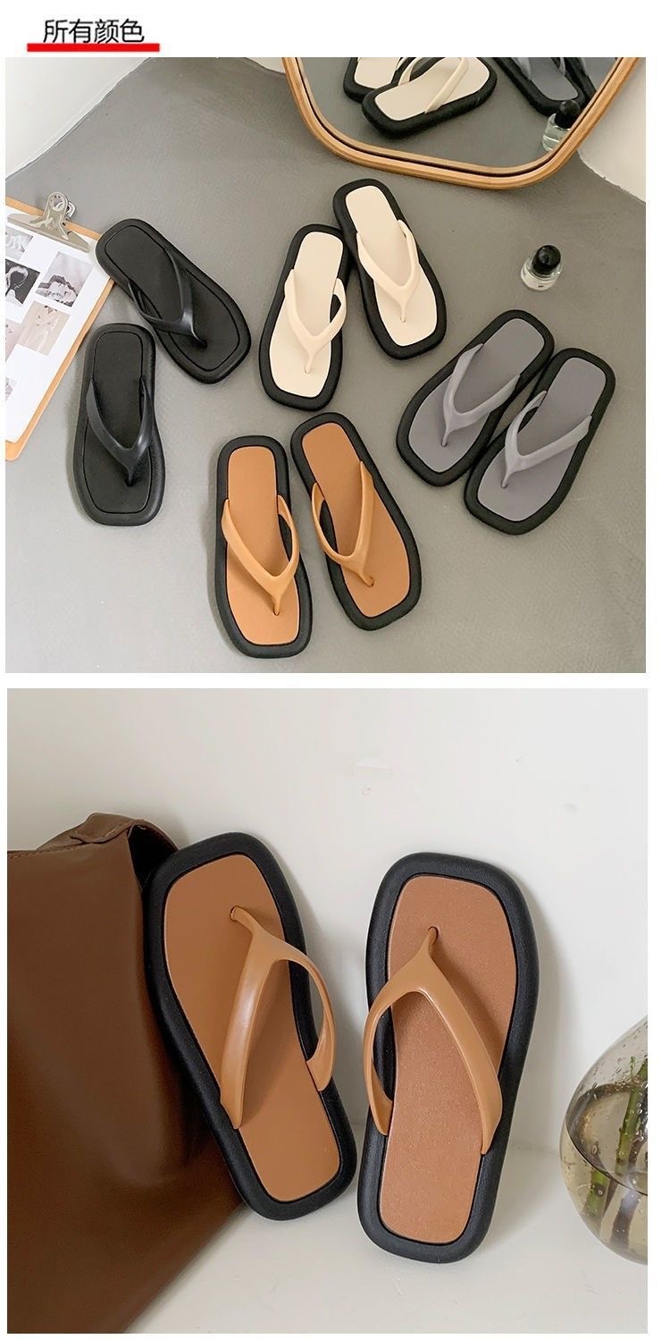 Girls Flat Flip-flops Women Fashion Soft Sole Clip-on Beach Flipflops Non-slip Slippers