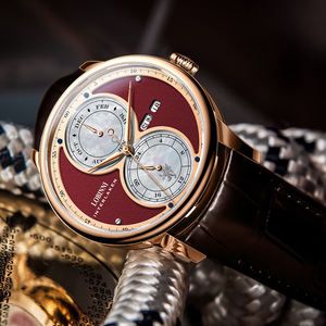 LOBINNI orologio 18015 in pelle minimalista per gli uomini orologi da polso automatici di moda unici - Product Image 3