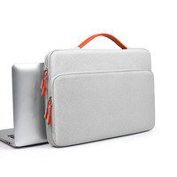 Sac d'ordinateur portable léger et anti-poussière en tissu jacquard doublé polaire doux avec protection airbag, compatible avec les ordinateurs portables de 15,6 pouces, en stock