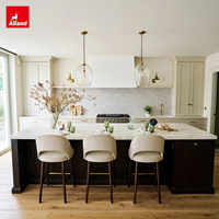 Idées de design d'intérieur de style européen Alland, garde-manger, armoires de cuisine écologiques de couleur beige peintes avec des portes encastrées