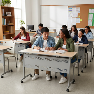 Conjunto de Escritorio y Silla Ergonómicos para Estudio, Muebles para Área de Estudio Eficiente para Dormitorios Estudiantiles y Apartamentos - Product Image 5