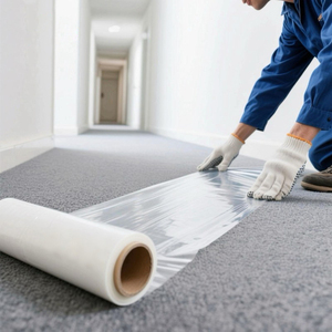 Muestra Gratuita de Fábrica, <span class=keywords><strong>Protector</strong></span> de Piso Adhesivo Personalizado, Alfombra <span class=keywords><strong>Transparente</strong></span> de PE con Impresión Digital - Product Image 2