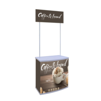 Tables promotionnelles légères en plastique personnalisables pour l'affichage publicitaire en intérieur et en extérieur