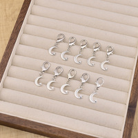 Porte-clés/Charme de chaussure en caoutchouc style rétro américain, motif lune, petite étoile, éléphant, tendance Y2K, pendentif de sac, boucle de chaussure, fabriqué en Chine, unisexe