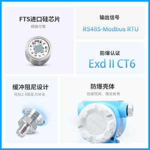 Transmisor de Presión Inteligente XSENR PCM900E.L, Precisión de 0.1, Salida RS485, a Prueba de Explosiones, para Uso Industrial - Product Image 3