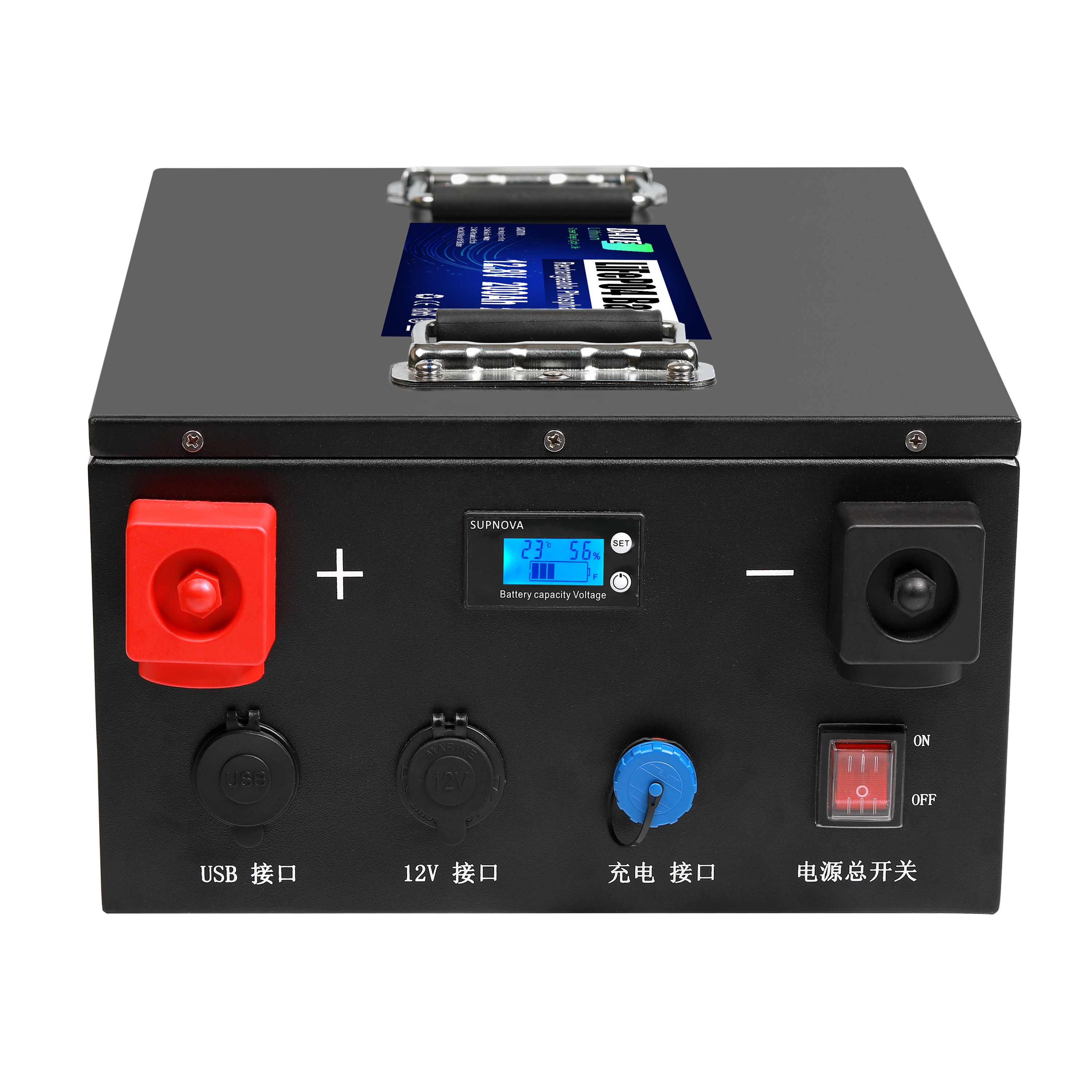 12,8 В 200 Ач Бытовая стойка для монтажа в стойку LiFePO4 Возобновляемый аккумулятор Батарея Солнечная энергия Система хранения Литий-ионный аккумулятор