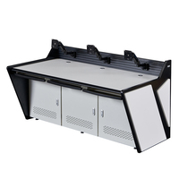 Console de commande personnalisée en gros d'usine, lumières LED, poste de travail de salle de contrôle