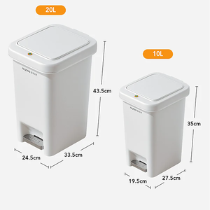 Juego de Dos Cubos de <span class=keywords><strong>Basura</strong></span> Portátiles Joybos con Pedales, Gran Capacidad, Blancos, Económicos, de Plástico, Oferta 2024 en <span class=keywords><strong>Amazon</strong></span> - Product Image 6