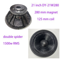 Système Sonore Audio Professionnel DJ 21 Pouces 2000W avec Double Subwoofer Extérieur de 21 Pouces et Bobine de 5 Pouces