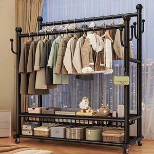 Produit le plus vendu : Porte-vêtements sur roulettes, Étagère à vêtements, Support à vêtements - Product Image 1