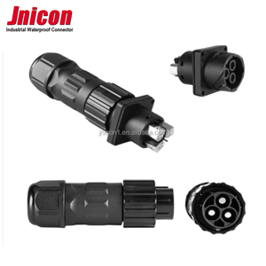 Jnicon m28 80a 600v 2 3 <span class=keywords><strong>4</strong></span> 5 <span class=keywords><strong>pin</strong></span> ip67 עמיד למים מחבר bayonet pa66 פלסטיק זכר מחבר שקע תקע נקבה תקע תקע תקע נקבה - Product Image 4
