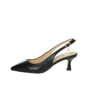 Gp587 scarpe con tacco alto con Slingback nero sandalo da sposa con chiusura Slip-On a punta 3cm tacco gattino sottile - Product Image 1