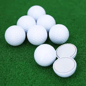 주문 인쇄 로고 3 개의 층 백색 공백 튼튼한 높은 탄력 있는 고무 골프 경기 연습 훈련 경기 대회 공