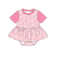 Combinaison jupe à manches courtes d'été de haute qualité pour petites filles, barboteuse jupe confortable et tendance pour bébés et enfants