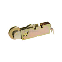 Roulette de porte coulissante en acier style moderne, 2 roues, avec revêtement en zinc/fini poli, faible bruit, épaisseur 4 mm, vente chaude