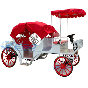 Best Quality <b>Pink</b> Pumpkin Sightseeing Royal Carriage Special Transportation Wedding Sightseeing Electric Carriage - Product Image 2