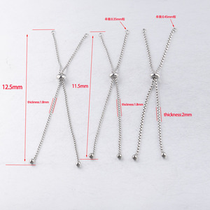 Catena Bolo Regolabile in Acciaio Inox per Creazione di Gioielli Fai-da-Te, Componenti per <span class=keywords><strong>Bracciali</strong></span> - Product Image 6