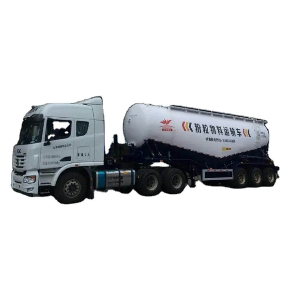 40ton 50ton V type Bulk Cement Tank Trailer 3axle Fly Ash Cement Bulker Silo Tanker Pneumatic Semi Truck Trailer for sale