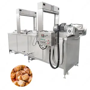 China fornecedor continente hamburger alimentos fritadeira/nugget máquina de fritura