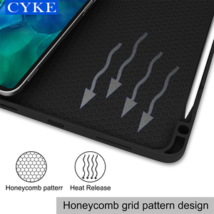Caso a <span class=keywords><strong>11</strong></span> pollici del cuoio dell'unità di elaborazione della cassa della compressa di vibrazione Tpu di CYKE Trifold per <span class=keywords><strong>Apple</strong></span> 2020 <span class=keywords><strong>Ipad</strong></span> <span class=keywords><strong>Pro</strong></span> <span class=keywords><strong>11</strong></span> copertura della compressa con il supporto della matita - Product Image 2