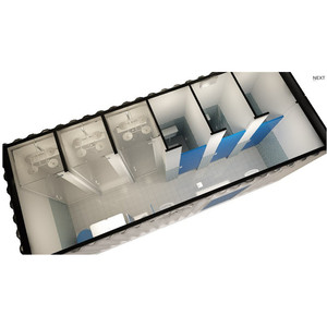 <strong>20ft</strong> 40ft Best Lowes Assembly Prefab Outdoor Portable Mobile Public <strong>Container</strong> House Homes Toilets Shower Bathroom Cabin for Sale - Product Image 3