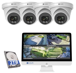 4COVR 4K NVR 8 canaux H.265 Ultra HD avec stockage HDD 2 To, 4 caméras de sécurité PoE 8MP IP67 tourelles IA pour vidéosurveillance - Product Image 1