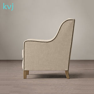 Poltrona Classica in Tessuto con Braccioli e Gambe in Legno Massello per <span class=keywords><strong>Soggiorno</strong></span> - Product Image 3