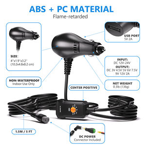 Cargador de Coche de 34W 12V-24V CC con Rotación de 360 Grados, Certificado CE, Protección Contra Sobretensión/Sobrecorriente, Mini Adaptador USB para Móviles - Product Image 2