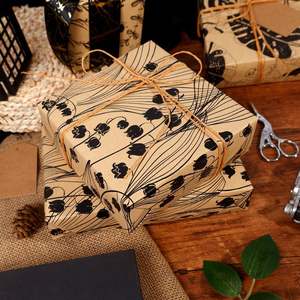 High Quality Wholesale 80g <b>Christmas</b> Kraft <b>Paper</b> Tissue 43*300cm Gift <b>Luxury</b> Custom Birthday Packaging <b>Wrapping</b> <b>Paper</b> Roll - Product Image 5