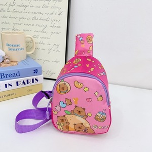 MG 2025 Sac de poitrine imperméable pour enfants Mignon Kapibala Sac à bandoulière décontracté avec fermeture à glissière Petit porte-monnaie pour garçons filles - Product Image 3