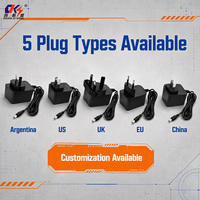 Fuente de Alimentación de Pared AC/DC Personalizable de 12V 1A con Enchufe Estadounidense para Router, Decodificador, Almohada de Masaje, Suministro Directo de Fábrica