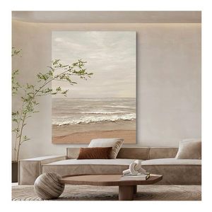 Hand Painted Oil <b>Painting</b> Coastal Landscape Abstract Art Wall Decor <b>For</b> Living Room Entryway Dining Room Frameless 100% Handmade - Product Image 3