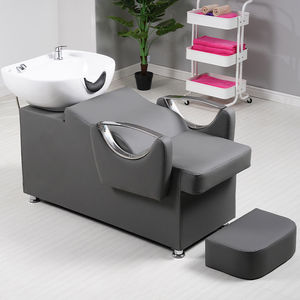 Chaise de lavage de cheveux de salon de beauté, inclinable à moitié, avec bac à shampooing, pour salon de coiffure - Product Image 6