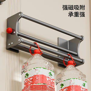 ชั้นวางรองเท้าแบบแม่เหล็กสองชั้นแบบยืดหดได้ สีเทาขาว ชั้นวางเก็บรองเท้าแบบแขวนสำหรับรองเท้ากีฬา - Product Image 5