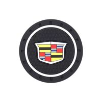 Tapis antidérapant en PVC à motif de marque de voiture pour porte-gobelet, sous-verre, kits d'intérieur et accessoires automobiles