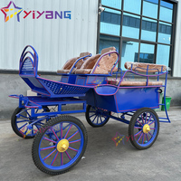 Chariot de luxe à quatre roues pour chevaux Remorque de mariage électrique robuste pour les sports et les visites Transport de chevaux élégant de luxe