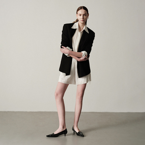 WETKISS 2026 Mocassini Neri in Pelle con Tacco Alto da Donna, Eleganti Décolleté con Tacco a Rocchetto e Punta Quadrata, <span class=keywords><strong>Scarpe</strong></span> da Ufficio per Donna - Product Image 5