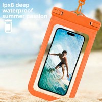 Étui de téléphone transparent étanche en PVC pour la photographie sous-marine et la natation/plongée, les sports de glace et de neige