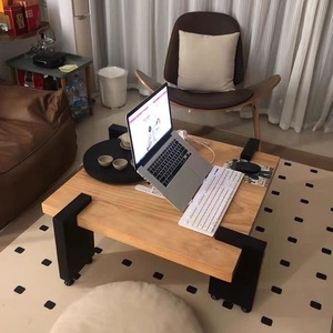 Mesa de centro sencilla de lujo moderna para apartamento pequeño, sala de estar, mesa de madera maciza de gama alta, mesa pequeña para el hogar - Product Image 3
