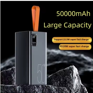 พาวเวอร์แบงค์ 50000mAh พร้อมหน้าจอ LED แสดงผลแบบดิจิตอล ช่องเสียบ USB 4 ช่อง และช่องเสียบ Type-C รองรับการชาร์จเร็ว USB C PD 22.5W ความจุขนาดใหญ่ กำลังไฟขาออก 10W 20W - Product Image 5