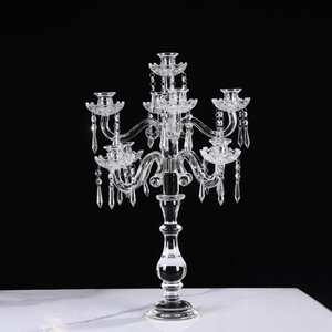 Chandelier en cristal européen Décorations de table de mariage Bougie en verre Décoration de dîner aux chandelles - Product Image 3