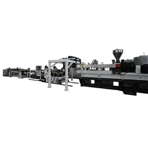 Mesin pembuat ekstrusi manufaktur lembaran plastik PET/PP/PS mesin pembuat Film kaku garis mesin ekstruder